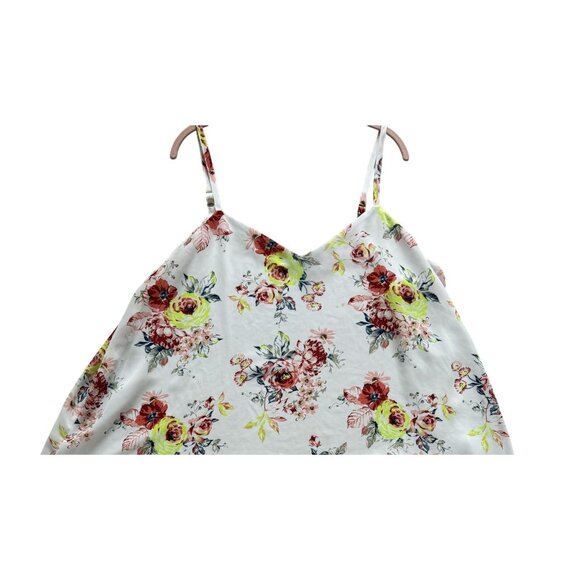 Torrid Sophie Floral Print Camisole Top Size 3 White Multicolor Polyester Flowy - Picture 2 of 7